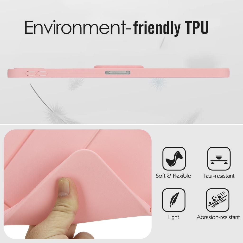 Kickstand Tablet Case for iPad Air 11 (2025)/(2024)/iPad Air (2022)/(2020)/iPad Pro 11-inch (2018) TPU+PC Skin-Friendly Cover