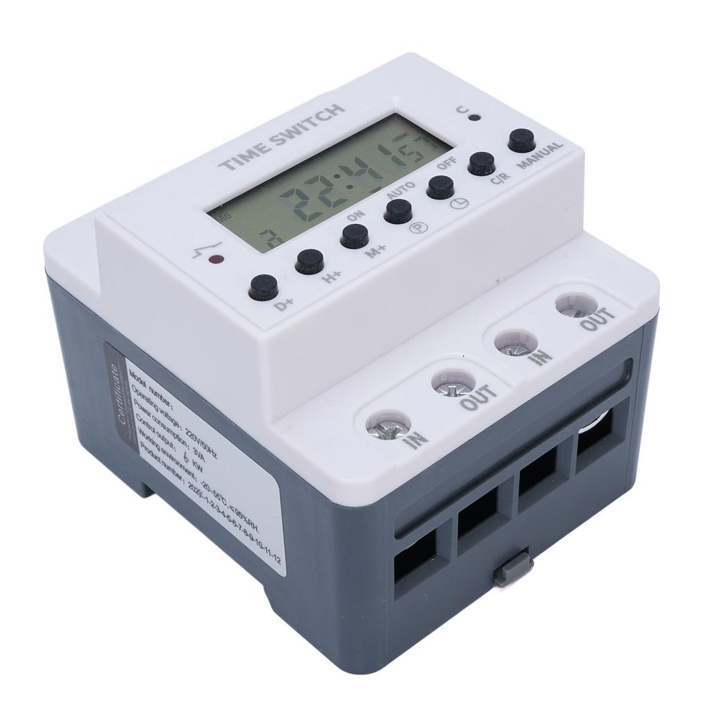 Digital Timer Switch 60A Weekly 7 Days Programmable Din Rail Mount for Farm Timed Irrigation