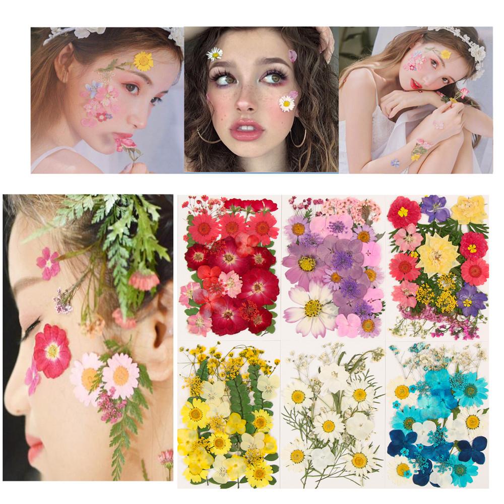 Dried Flowers UV Resin Decorative Natural Flower Stickers 3D Pressed Dried Flowers Beauty Decal Nail Art Epoxy Mold Filling