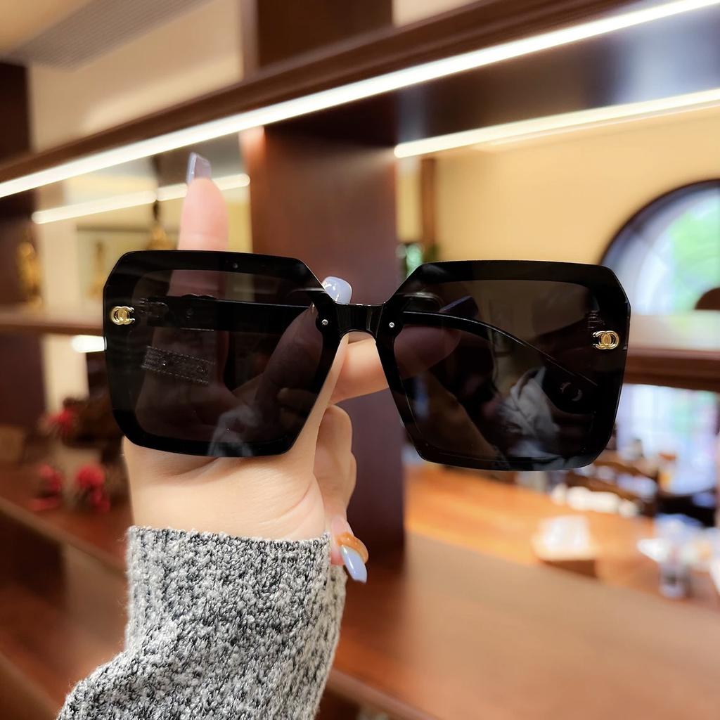 Módní nadrozměrné sluneční brýle Dámské UV400 Vintage čtvercové brýle Designové sluneční brýle Značka Oculos