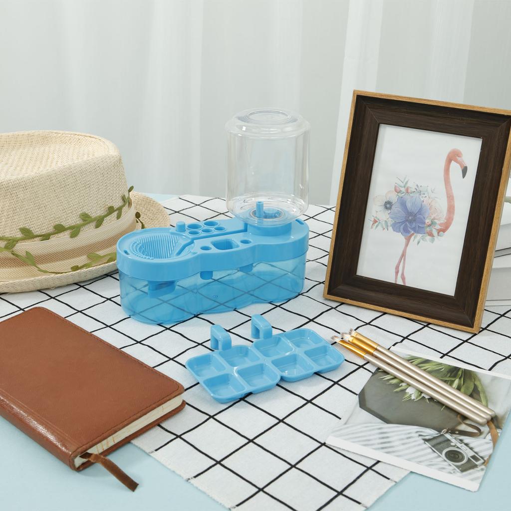 Paint Brush Washer with Drain Button Automatic Water Circulation Watercolor Pen Clean Bucket Art Painting Brush Cleaning Tool