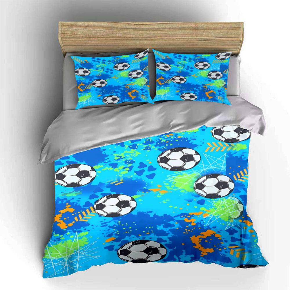 Soccer Balls, Abstract Splashes. Bedding Sets Duvet Cover Sets Duvet Covers Pillowcases(1 * Duvet Cover 2 * Pillowcases, Without Duvet Insert)