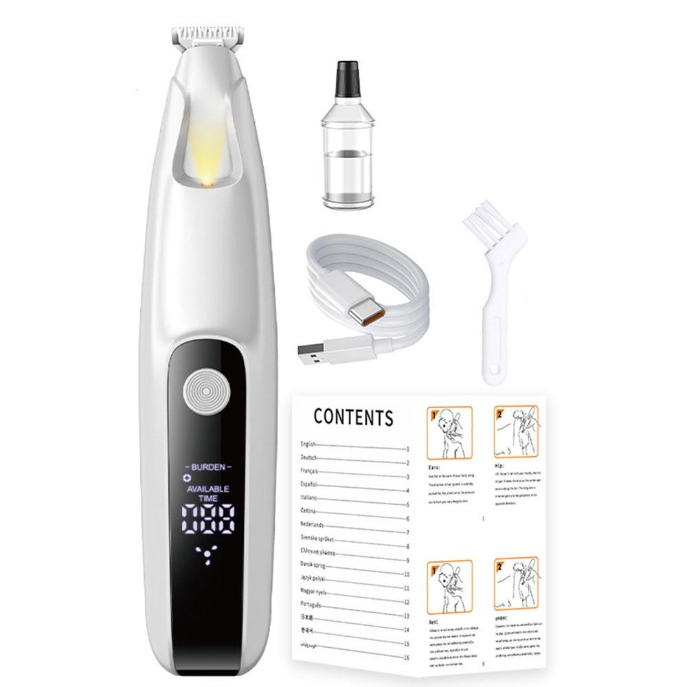 LCD Display Dog Paw Trimmer LED Electric Dog Hair Remover Professional Pet Paw Hair Clippers  Home