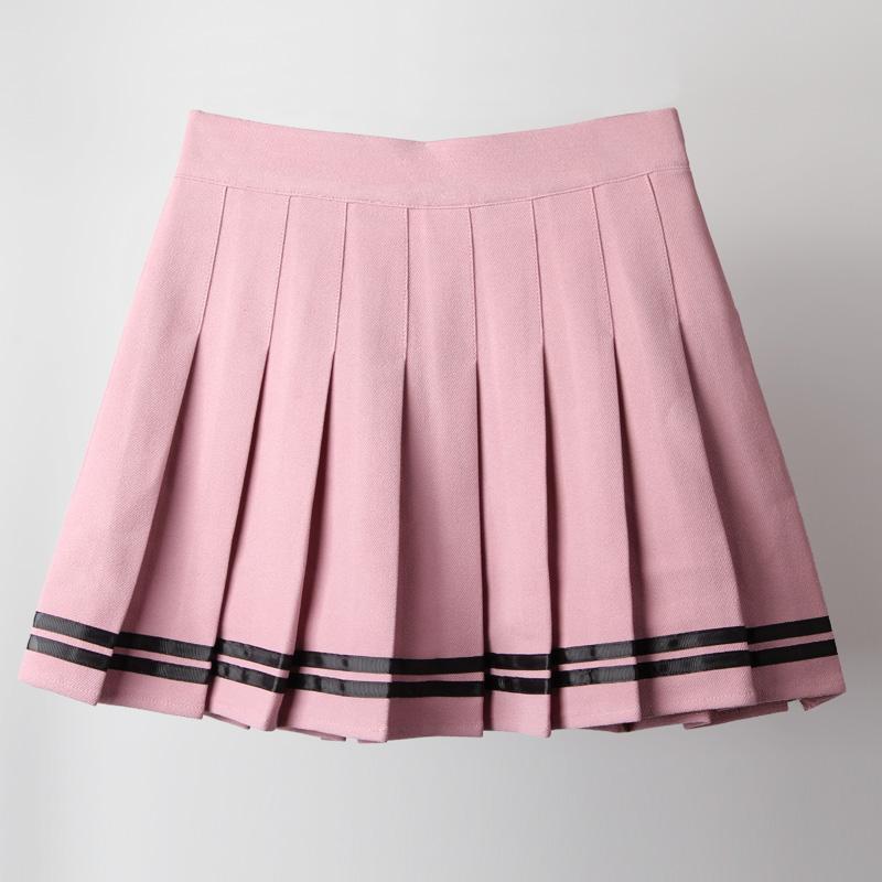 Vintage Kore Tarzı Patchwork Etek Harajuku JK Siyah Pileli Etekler Gotik Streetweet Yüksek Bel Mini Etek Kadın Punk Etek