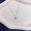 High-End Versatile Titanium Steel Diamond Star Pendant Necklace for Women - Simple Luxury Collarbone Chain