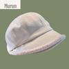 Women's Fleece-Lined Lamb Wool Beret: Warm Autumn/Winter Bucket Hat for Skiing & Outdoor Play