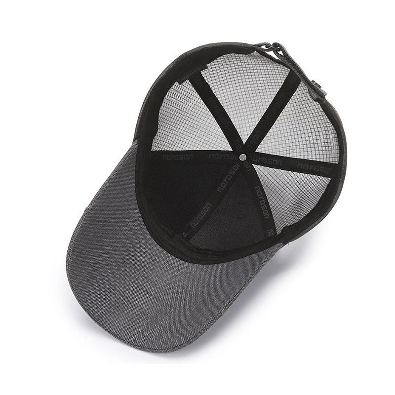 Men's Summer Baseball Cap Black Mesh Cap Breathable Sunshade Sun Cap Sun Visor Hats Fishing Hat Peak Cap