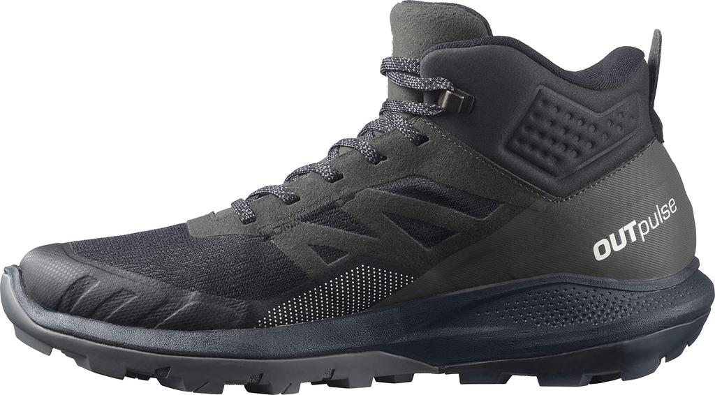 Salomon Outpulse Mid Size Gore-Tex Men's Hiking/Trekking Shoes, Black/Ebony/Vanilla Ice, 26.5cm