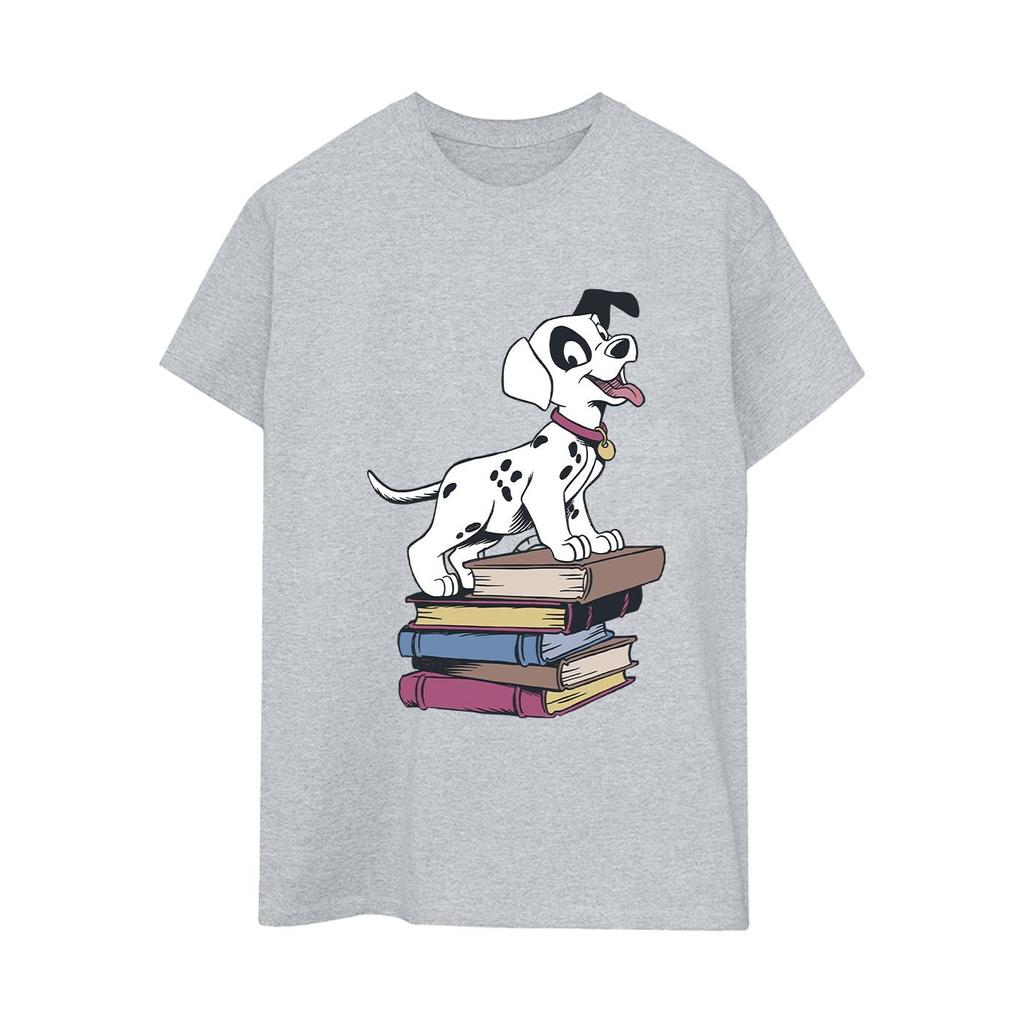 Disney Womens/Ladies 101 Dalmatians Books Cotton Boyfriend T-Shirt