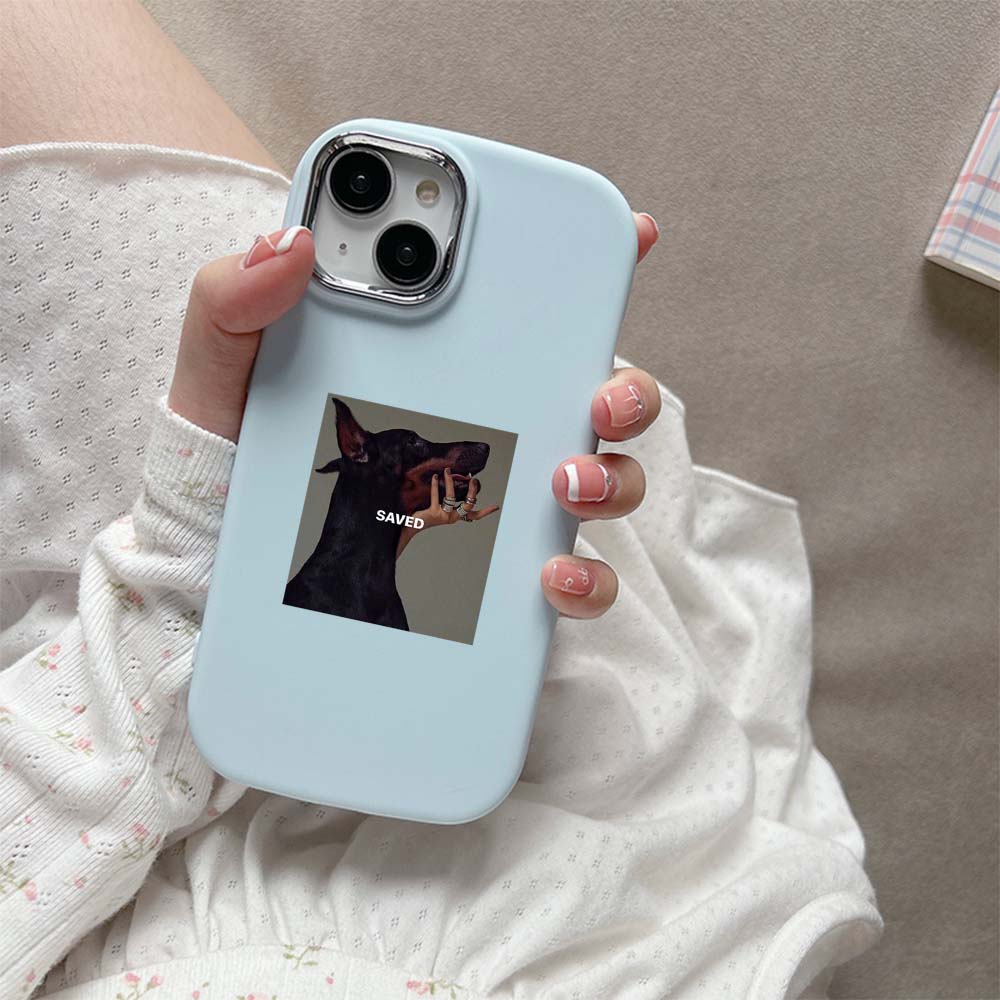 For iPhone 13 14 15 Pro Max Samsung Galaxy A14 A15 A24 Xiaomi 13T Redmi 12C Soft Chubby Phone Case NY5 Cute Doberman Pinscher TPU Silicone Cover