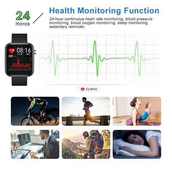 T68 Smart Watch with Body Temperature Measure Heart Rate Blood Pressure Oxygen Monitoring Smart Wristband Sport Fitness Watches