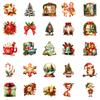 50 PCS Vintage Christmas Stickers - Holiday Decals for Phones, Luggage, Party Decor