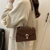 Sac décontracté simple pour femme, chaîne, petit sac carré, automne et hiver, nouvelle tendance, mode, niche, sac bandoulière