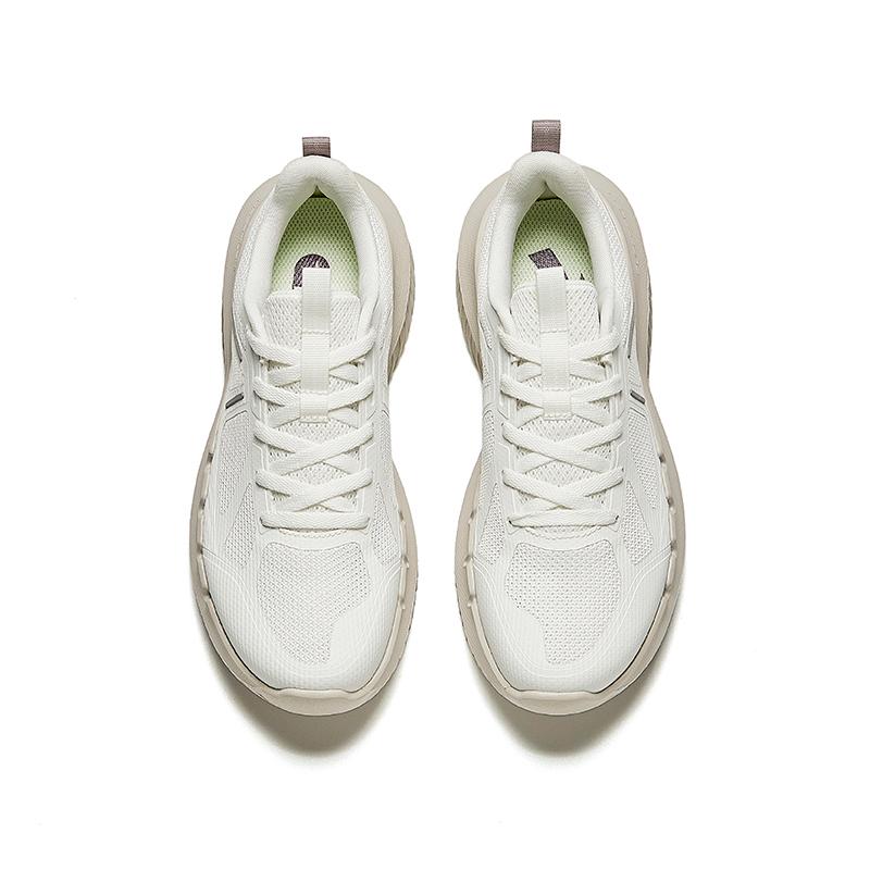 Anta Comfortable Versatile Shock Absorbing Non-Slip Breathable Low-Top Training Shoes Women Sneaker White Brown 122437793-2