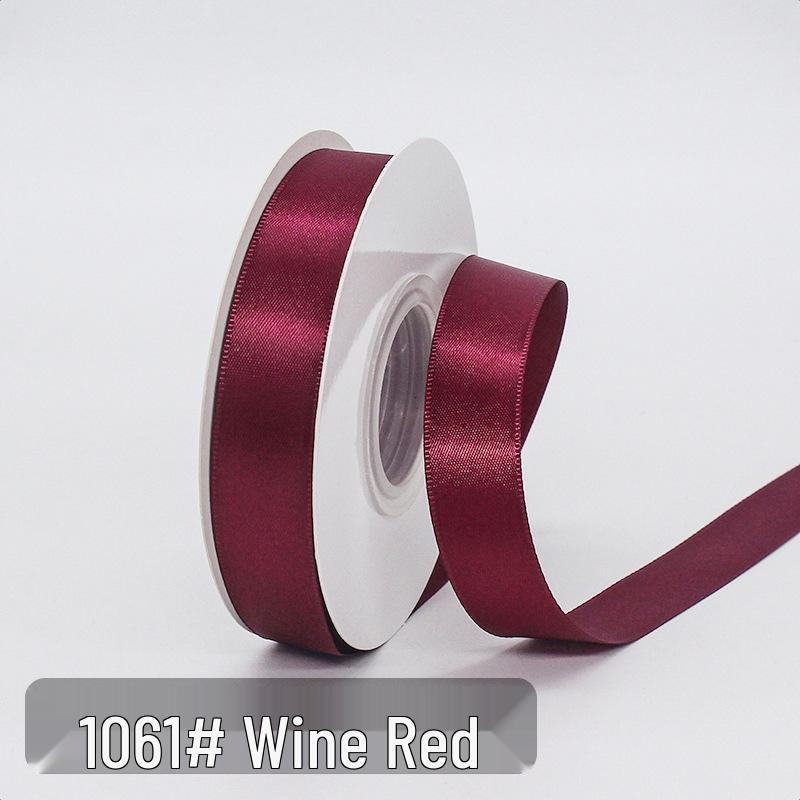 Solid Color Polyester Ribbon for DIY Floral Crafts & Cake Decoration