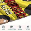 1PC Happy Burger Shop Print FlAannel Blanket, High quality Comfortable for All Seasons, Home Decor, Warmth and Comfort