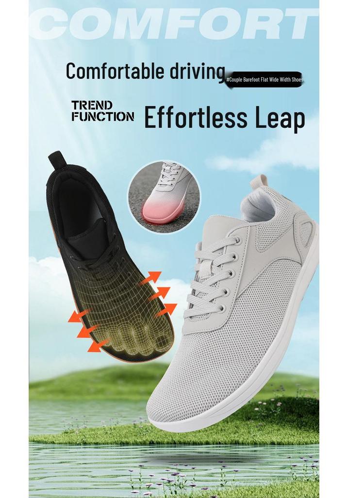 Unisex Breathable Flyknit Wide Last Hiking & Running Shoes