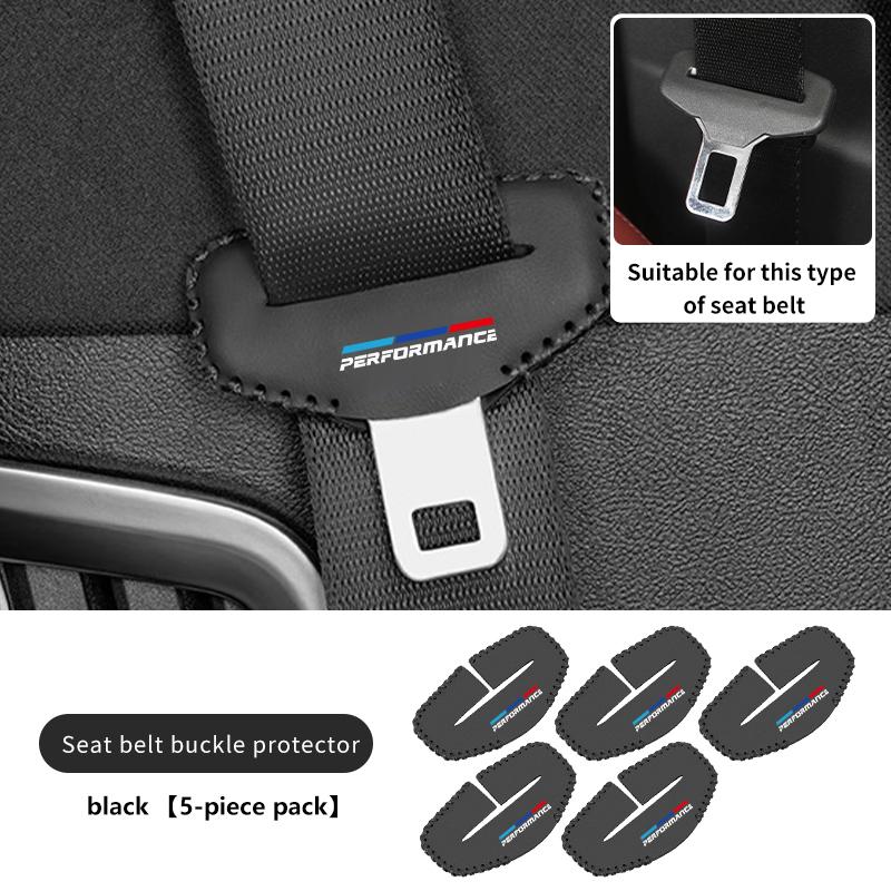 For BMW E36 Car Seat Belt Buckle Plug Leather Protective Cover For BMW 1 2 3 5 7 Series X1 X2 X3 X4 X5 X6 G20 G30 G11 G12