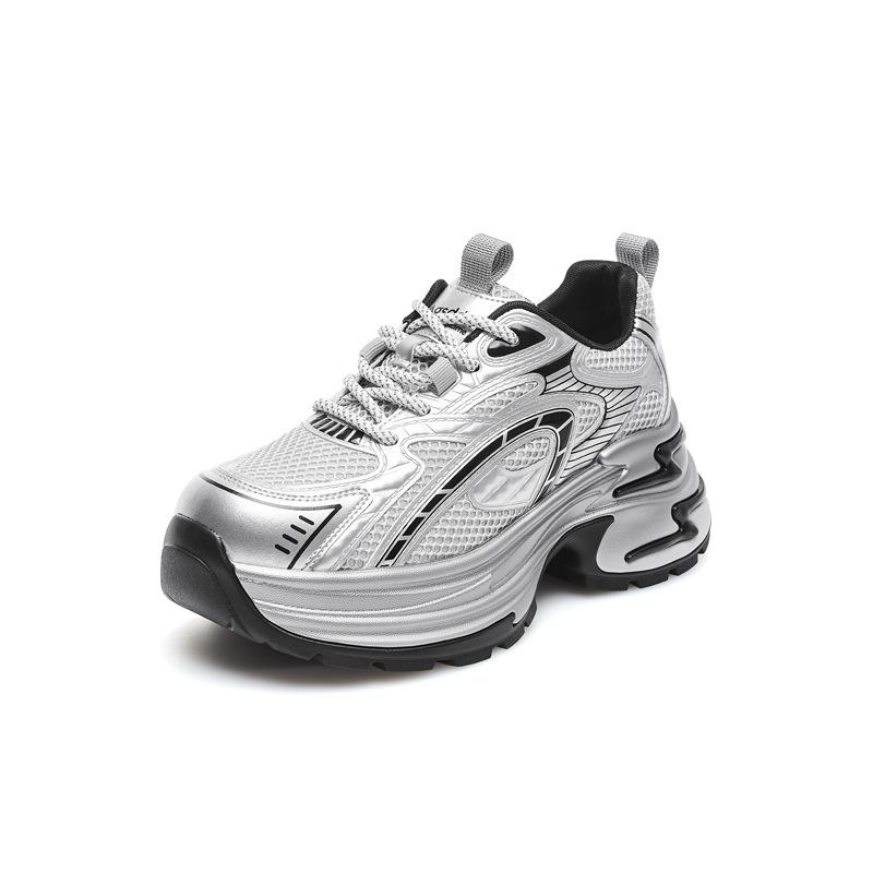 Augustine silver dad shoes women's 2025 new summer lightweight thick-soled small casual sports shoes ins