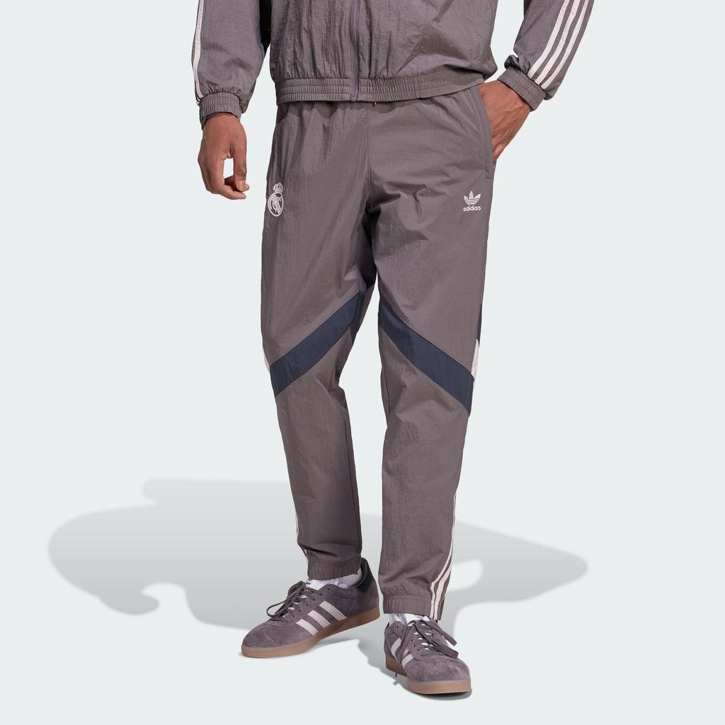 adidas Originals FW24 Tracksuit Bottoms Real Madrid Collection Football Casual Comfortable Sports Long Pants Men Bottoms JI9480