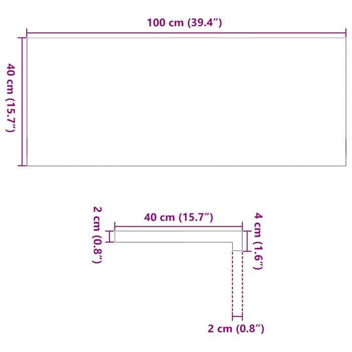 VidaXL Window Sills 2 Pcs Untreated 100x40x2cm Solid Oak Wood 4009120