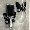Comb Holder Self-Adhesive Wall-mounted Butterfly Shape Comb Storage Rack With Hook Strong Load-bearing Sturdy Hairpin Rack