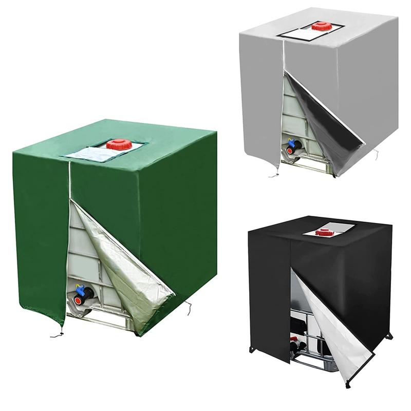 AB34-1000L Waterproof Dustproof Tank Cover Rainwater Tank Oxford Cloth UV Protection Cover Garden Water Tank Cover