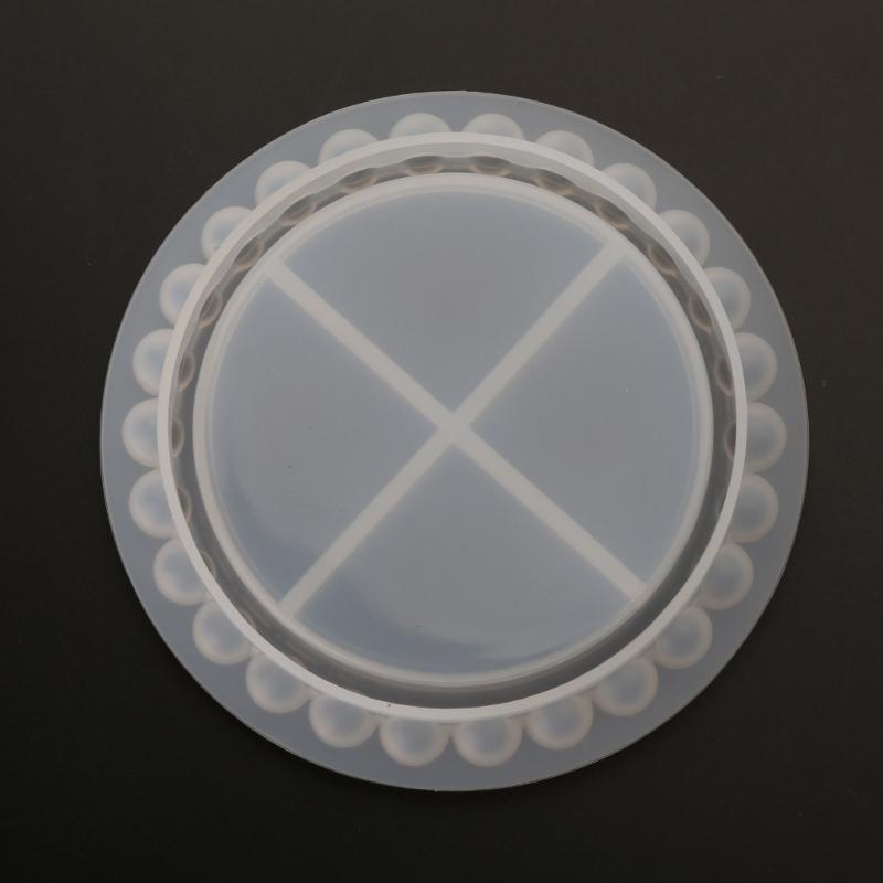 Bead Dish Silicone Mold Epoxy Dish Coaster Mold Pallet Resin Casting Mold Suitable for Diy Storage Box Fruit Plate Mat