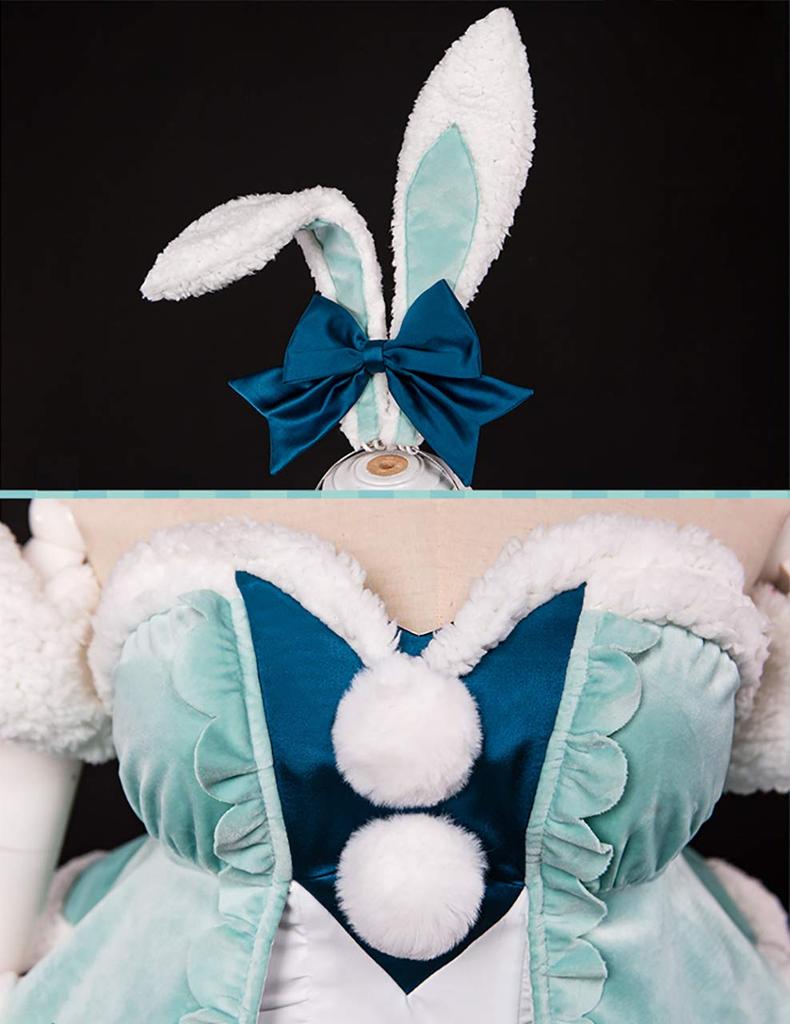 [Milky Time] Vocaloid Hatsune Miku Bunny Girl Cosplay with Wig for Women Rabbit