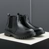 Men High Top Boots PU Thick Sole Comfortable Non Slip Classic Business Men Boots