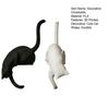 Yousheng 2Pcs 3D Printed Cat Shaped Hook, Black And White Cute Cat Key Hanger, Decorative Ornaments for Cat Lovers, Creative Home Decor Wall Shelf
