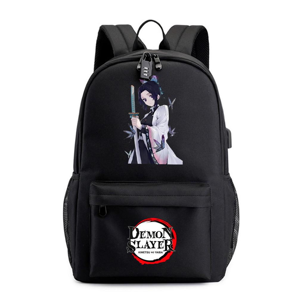 Anime Demon Slayer Printed Backpack for Teenager Student Bookbag Schoolbag Women Large Capacity Waterproof Travel Bag