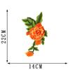 Polyester Fiber Embroidery Peony Patch 22*14CM DIY Handmade Sew On Patch Clothing Accessories Embroidery Repair Patch Jeans