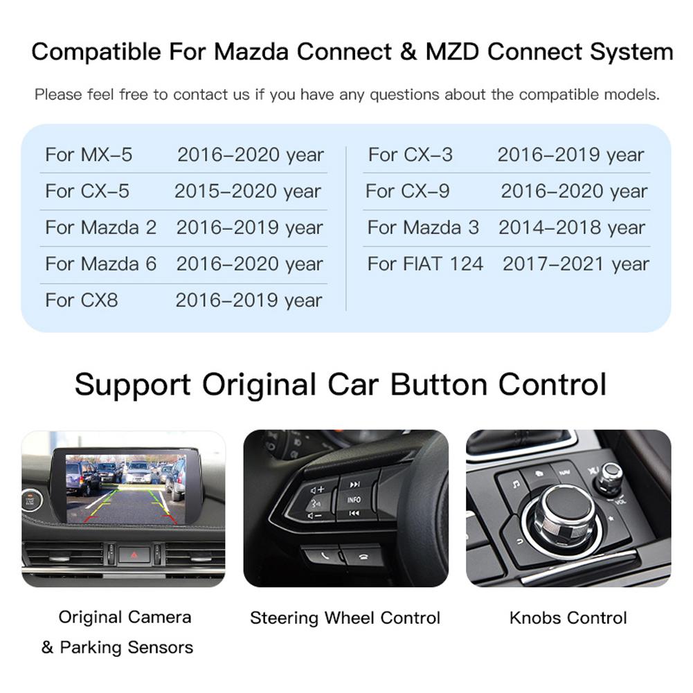 Wired CarPlay Android Auto USB Hub Adapter TK78-66-9U0C Retrofit Kit Plug and Play for Mazda 2 3 6 CX3 CX5 CX8 CX9 MX5