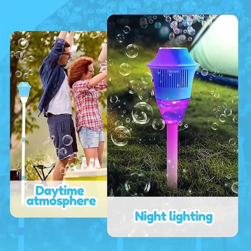 Street Light Bubble Machine Fully Automatic Bubble Machine Music Lighting Outdoor Children'S Toys Without Battery Bubble Water