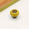 2 Pieces Colored Ceramic Cabinet Knobs, Leopard Glass Round Single Hole Pulls with Mounting Hardware for Closets, Drawers, Wine Cabinets