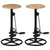 Day and Night - Day and Night Kitchen Bar Stools 2 Units Solid Mango Wood