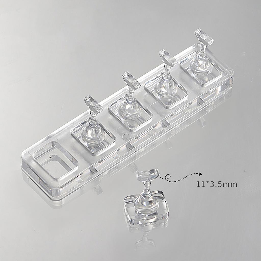 1/5/10 Grid Non-Magnetic Nail Display Nail Display Stand Tips Holder Nail Practice Stand Fingernail Diy Manicure Stand Tools