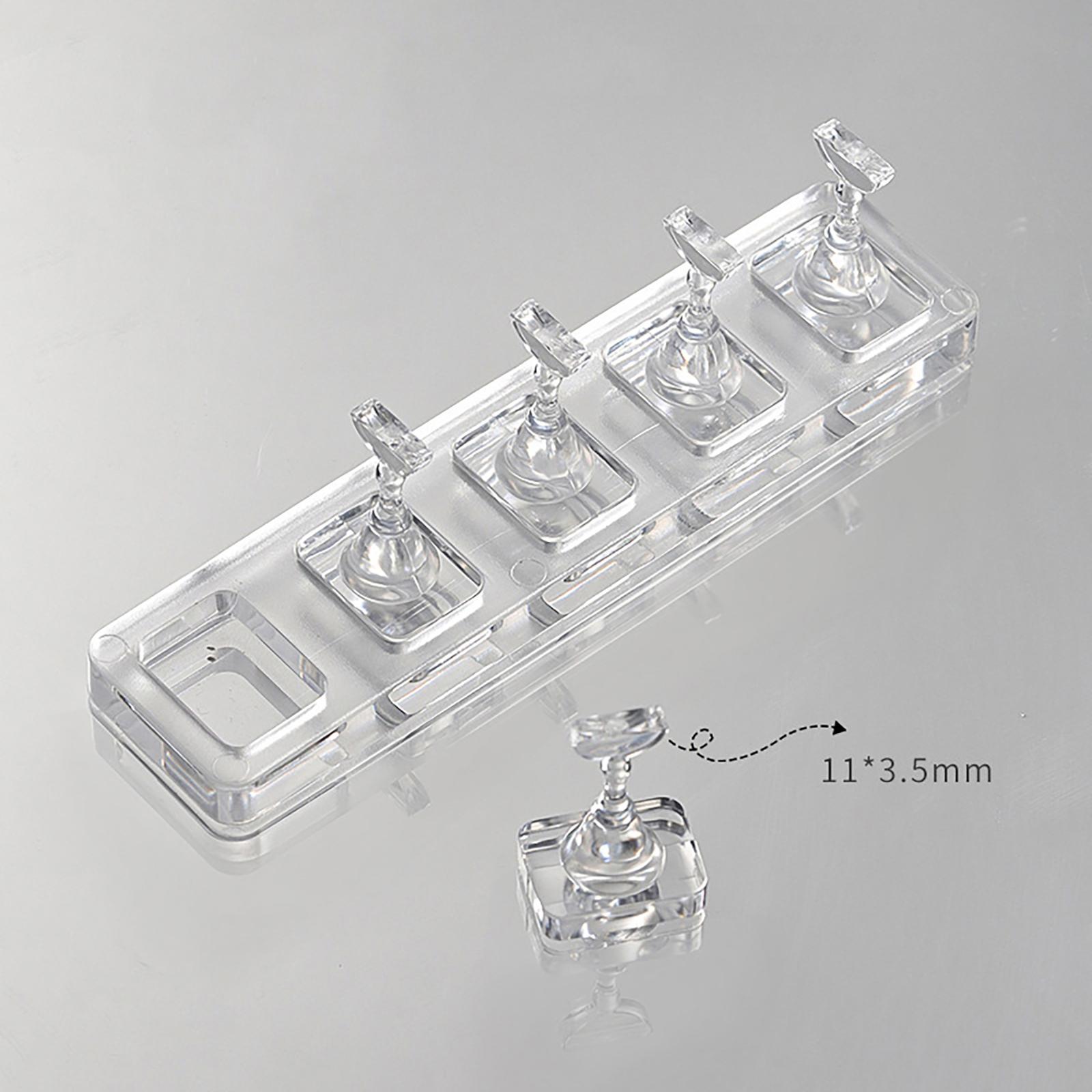 1/5/10 Grid Non-Magnetic Nail Display Stand Nail Tips Holder Practice Stand DIY Manicure Tool