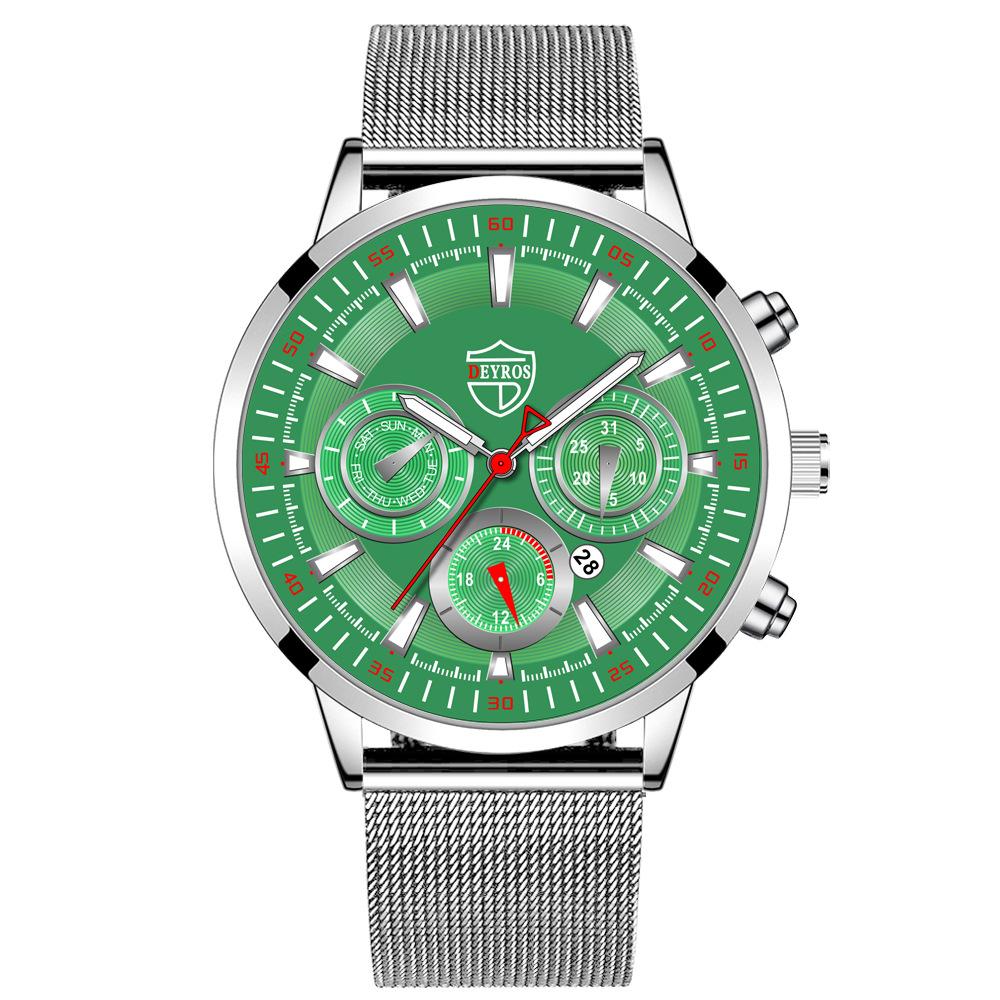 Moderne Herrenuhr Kalenderuhr Business-Uhr Herren-Edelstahluhr Hand Quarzuhr