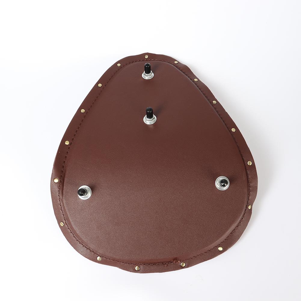 Brown Motorcycle Spring Solo Seat Saddle With Base And Nail For Motorcycle