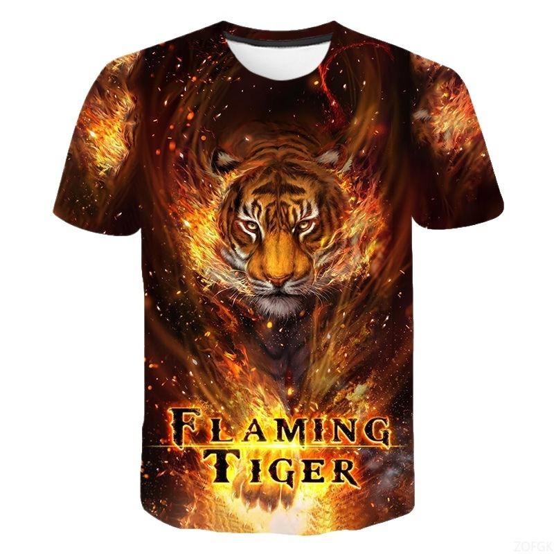 2020 New Tiger 3D T Shirt Men Women Children Summer Fashion Short Sleeve Printed Animal T-Shirt Cool Tops Tees Boy Girl Clothing