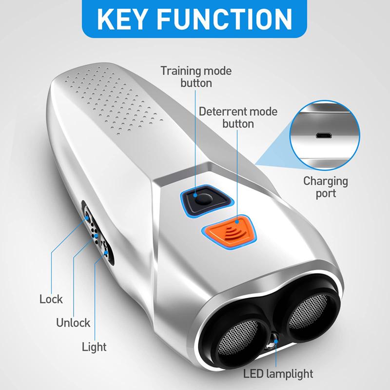 Ultrasound Dog Repellent Deterrent Stop Barking Device Training Pet Bad Behaviors Correction 3 Modes 4
