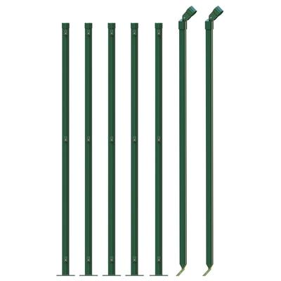 Mesh Fence with Ground Flange Green 0.8 X 10 M