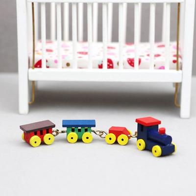 1:12 Ornamento Treno Miniatura Casa delle Bambole Decorazione Modello Casa Giocattolo Gioco di Finzione per Bambini