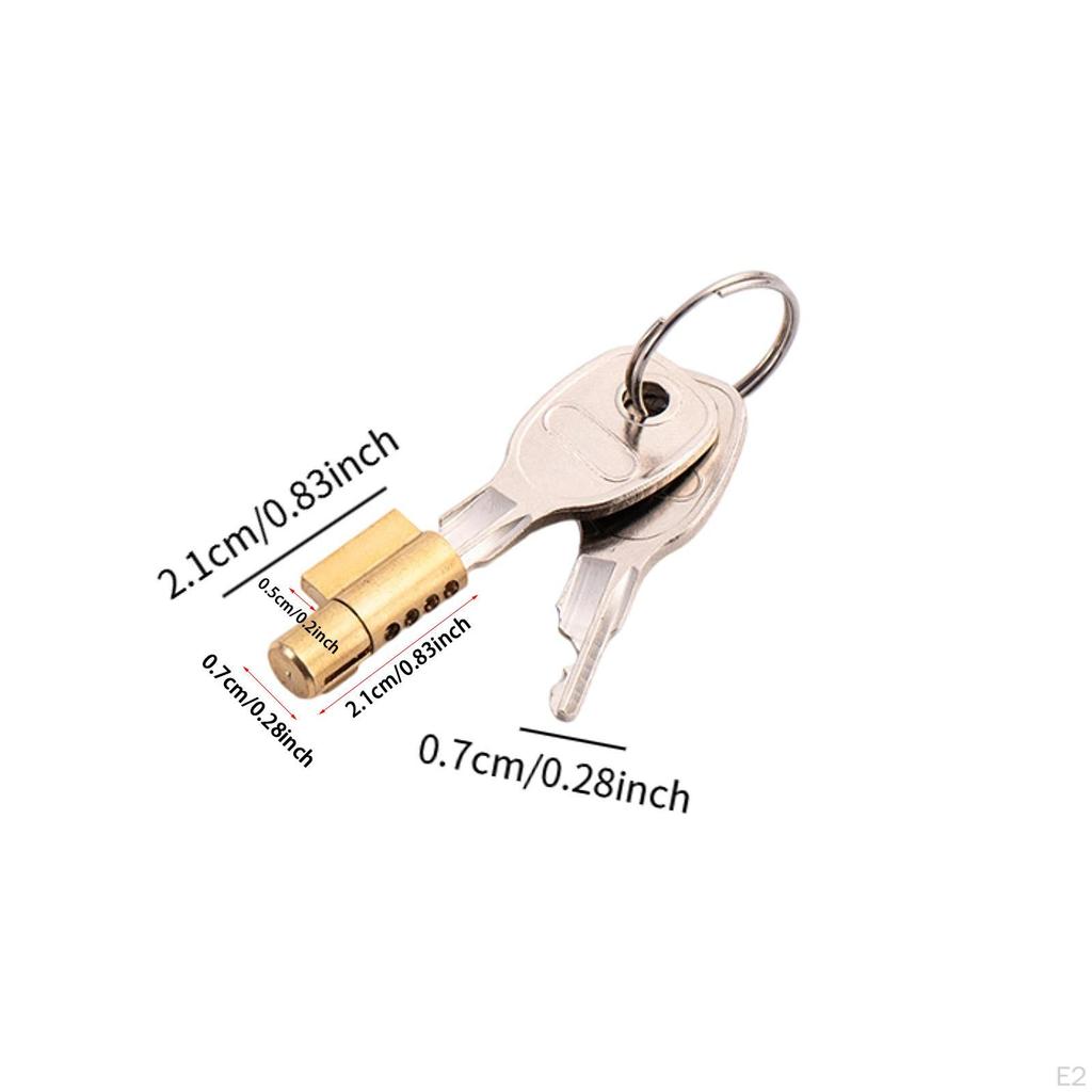 Cylinder zamka sprzęgu przyczepy 2 klucze Wytrzymały metal Niezawodny Łatwa instalacja Średnica sworznia 0,7 cm