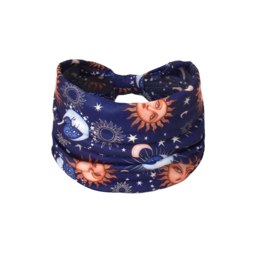 Women's Paisley Sport Yoga Headband - Sweat-Absorbing, Elastic Cotton, Bohemian Style