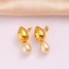 High-End Retro Pearl Drop Earrings - Stainless Steel, French Design, Versatile Women's Accessory