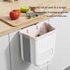 Foldable Kitchen Wall-Mounted Trash Can: Large Capacity, Punch-Free Waste Basket for Cabinet Doors