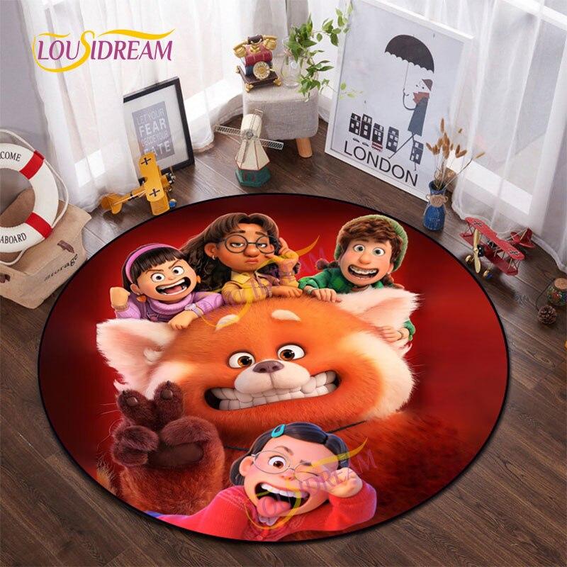 Buy Turning Red rug Cartoon round cute print living room floor mat ...